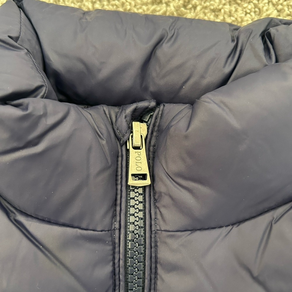 Polo Ralph Lauren Kids Down Puffer Vest Size 6 All Over Logo Kids Outerwear EUC - Picture 3 of 9